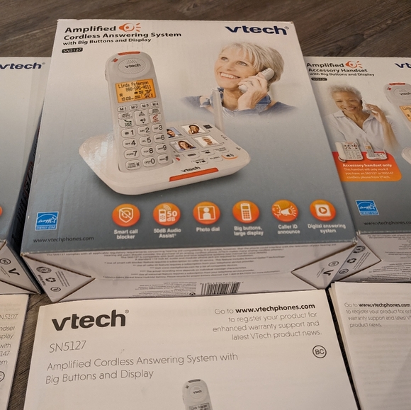 VTech Amplified Cordless Phone with Answering System with Big Buttons & Display - Picture 4 of 16